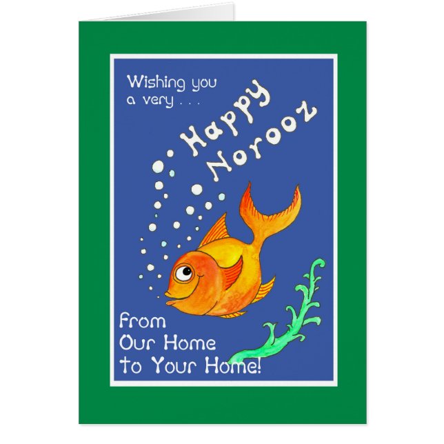 Norooz Goldfish, Carte de voeux "Notre maison à vo (Devant)
