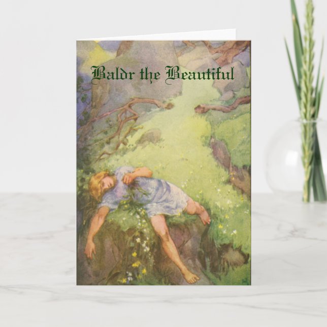 Norse Mythology - Baldr la belle carte de voeux (Devant)