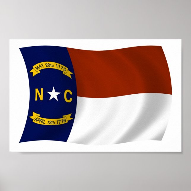 North Carolina Flag Poster Print (Devant)