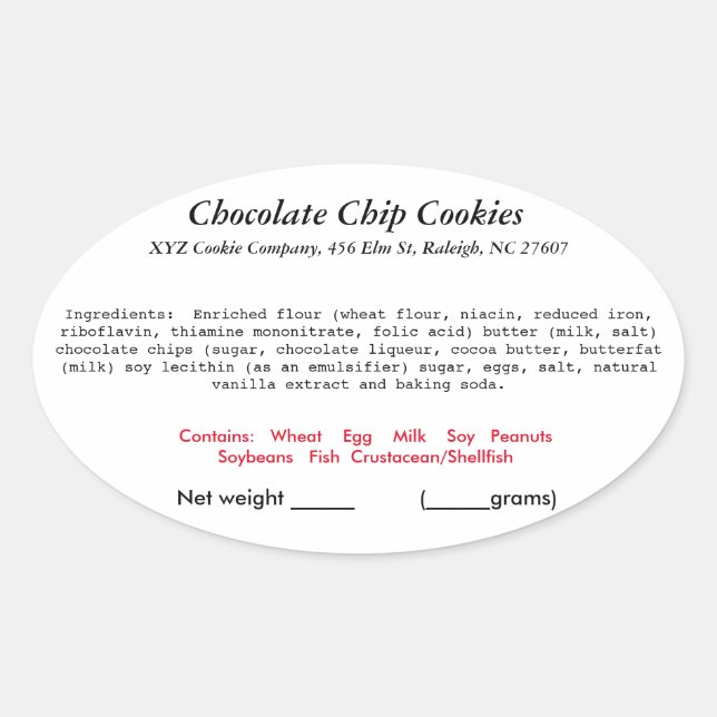 North Carolina NC Cottage Law Étiquette boulangeri (Devant)