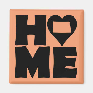 North Dakota Home Heart State Fridge Magnet