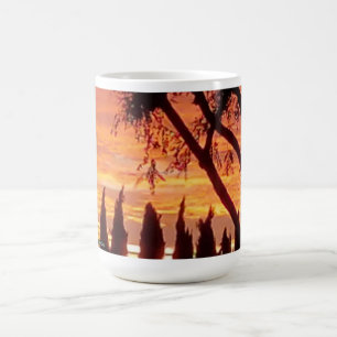 North Hollywood Sunset sur une tasse de café