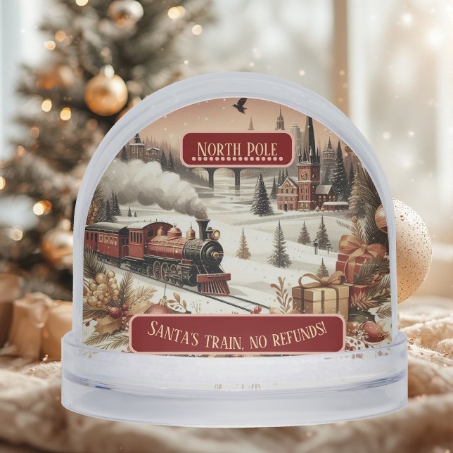 North Pole Magic Christmas Santas Train No Refunds (North Pole Magic Christmas Santas Train No Refunds Snow Globe)