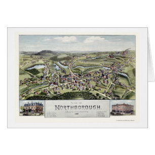 Northborough, carte panoramique de mA - 1887