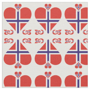 Norvège Coeurs et torsades tissu motif