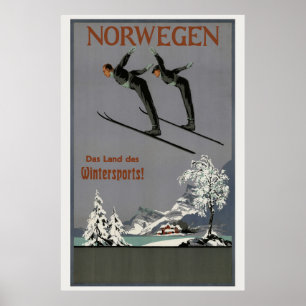 Norvège Norvège Poster vintage 1930