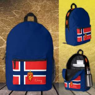 Norvège, sac à dos bleu, drapeau norvégien / patri