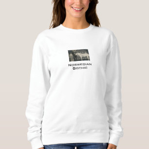 Norvégien Gothique Véritable Photo Sweatshirt blan
