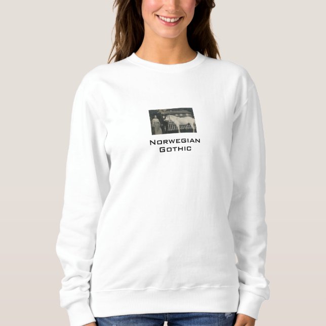 Norvégien Gothique Véritable Photo Sweatshirt blan (Devant)