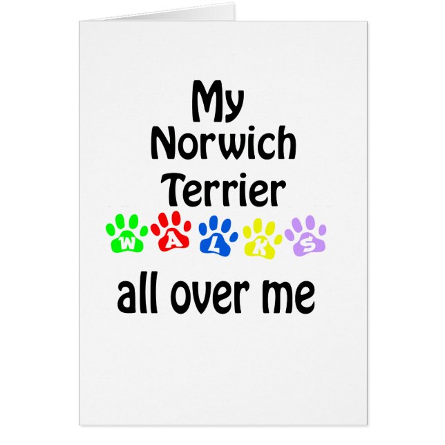 Norwich Terrier Walks Design (Devant)