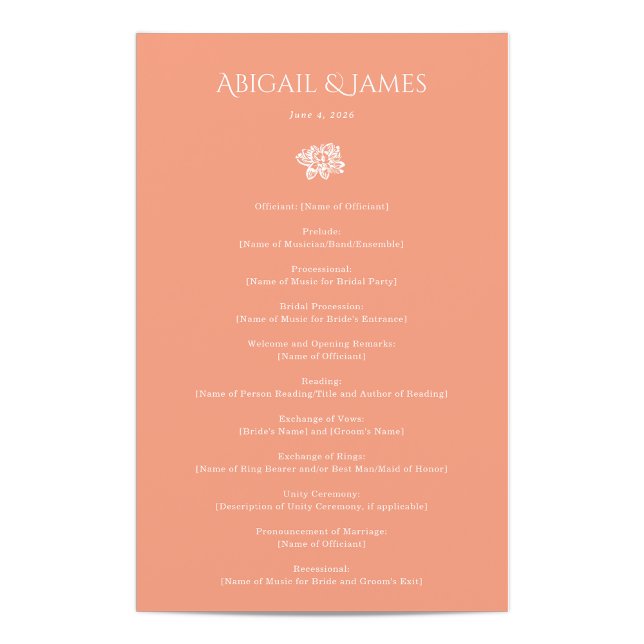 Norwich Wedding Programme (Créateur téléchargé)