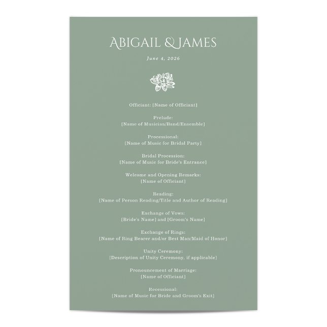 Norwich Wedding Programme (Créateur téléchargé)