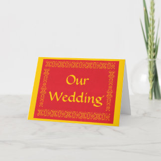 Nos cartes d'invitation mariage, rouge et or