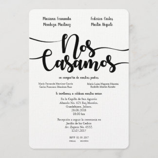 NOS CASAMOS INVITATION ESPAGNOLE WEDDIN