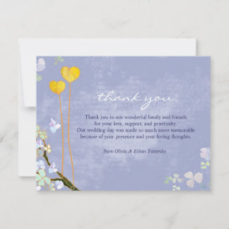 Nos coeurs Mariage bleu rustique Merci