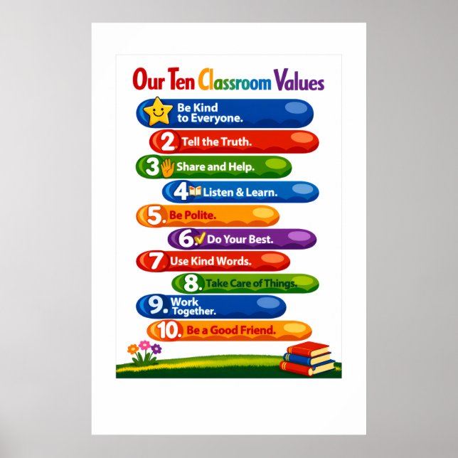 Nos Dix Valeurs de Classe – Affiche Portrait 24x36 (Devant)