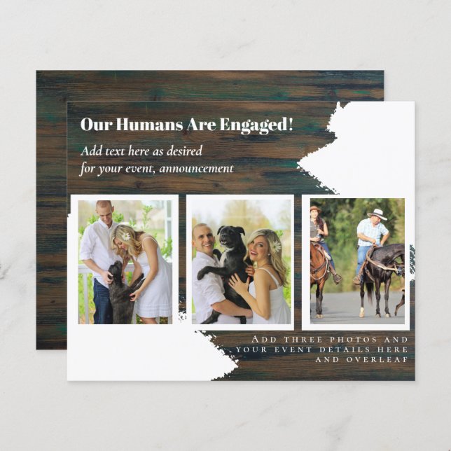 NOS ÊTRES HUMAINS SONT ENGAGÉS - PET PHOTO ENGAGEM (Devant / Derrière)