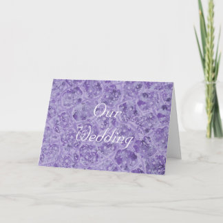 Nos invitations de mariage, imprimé éponge violet