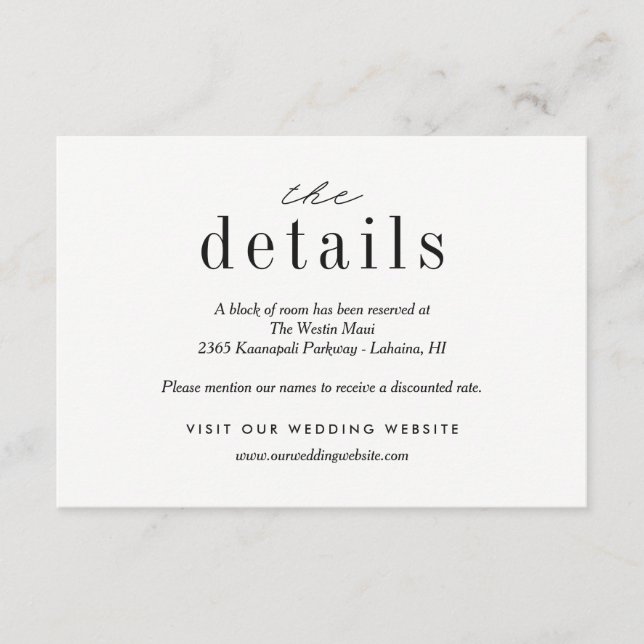 Nos Love Mariage Détails Cartes de boîtier (Devant)