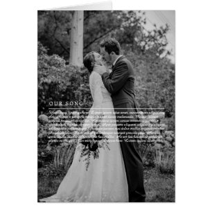 Nos paroles de chansons Mariage Anniversaire Carte