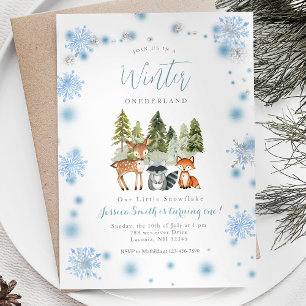 Nos petits Snowflakes invitation d'anniversaire de