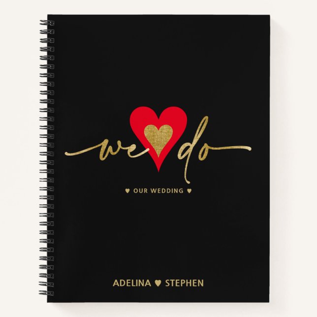 Nos plans Mariage Mariage Journal Chic Gold Script (Devant)