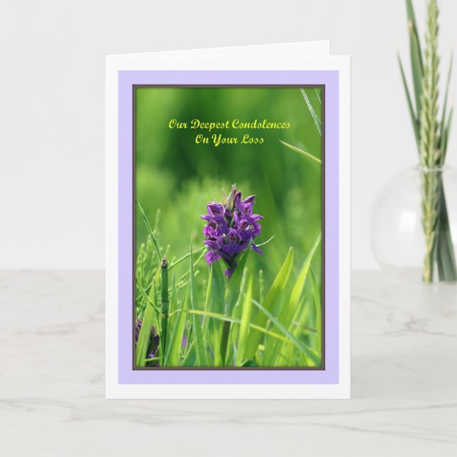 Nos Plus Profondes Condoléances Sur Votre Carte De (Devant)
