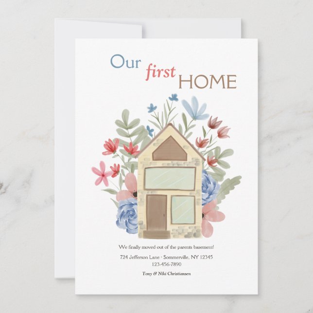 Nos premières cartes de Faire-part mobiles à domic (Devant)