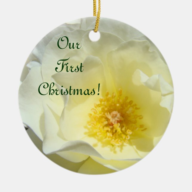 Nos premiers ornements de Noël ! Rose Fleur Amour (Devant)