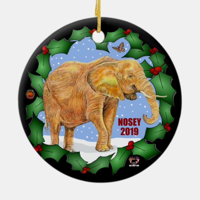 Nosey 2019 Ornement de Noël, 2 côtés (Dos)