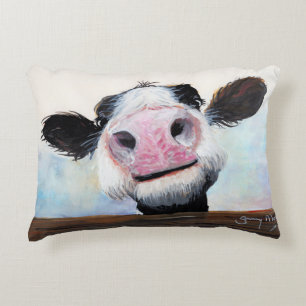 Nosey Cow 'Hey ! Comment ça va ? ' Coussin Cushion