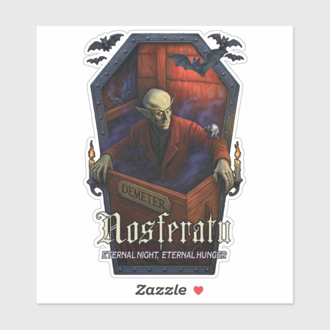 Nosferatu Coffin Edition Die-Cut Sticker - Gothiqu (Feuille)