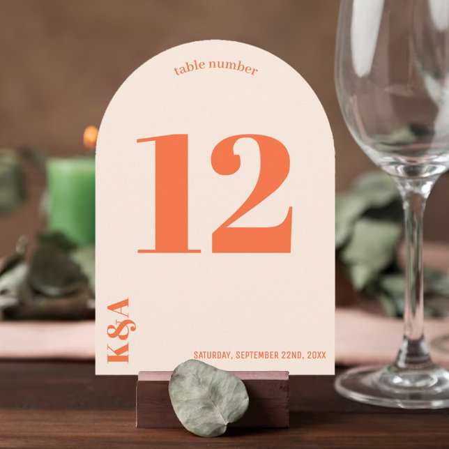 Nostalgale Charme Rétro Mariage Carte Numéro de ta (Créateur téléchargé)