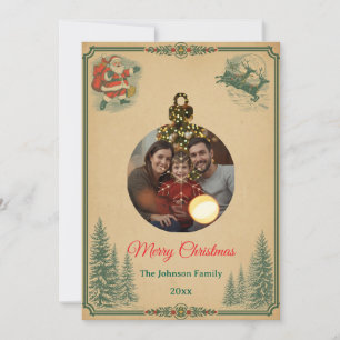 Nostalgale Vintage style rétro carte de Noël