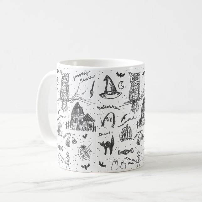 Nostalgic classique Halloween Imprimer café Mug (Devant gauche)