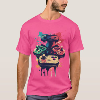 Nostalgic Retro Vidéo Joysticks T-shirt et S