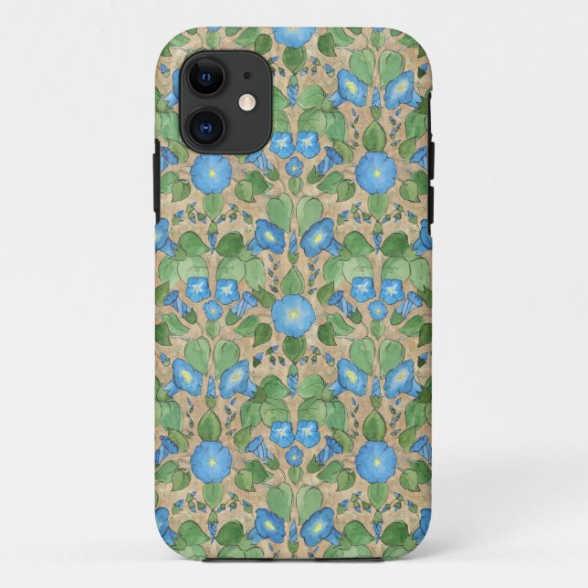 Nostalgique Blue Morning Glory Iphone 5/5s Coque (Dos)