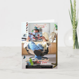 Nostalgique cowboy américain à baber shop carte no