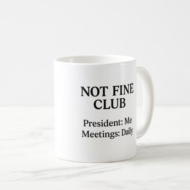 Not Fine Club - Café Mug (Devant droit)