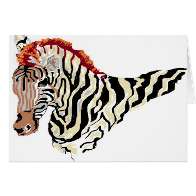 Nota Carte blanche à l'intérieur/ Zebra (Devant Horizontal)