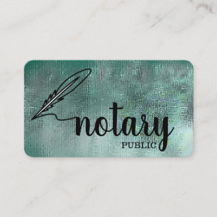 Notaire Public Élégant Script Carte de visite simp