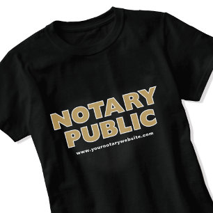 Notaire Public Gold Black Editable Website T-Shirt