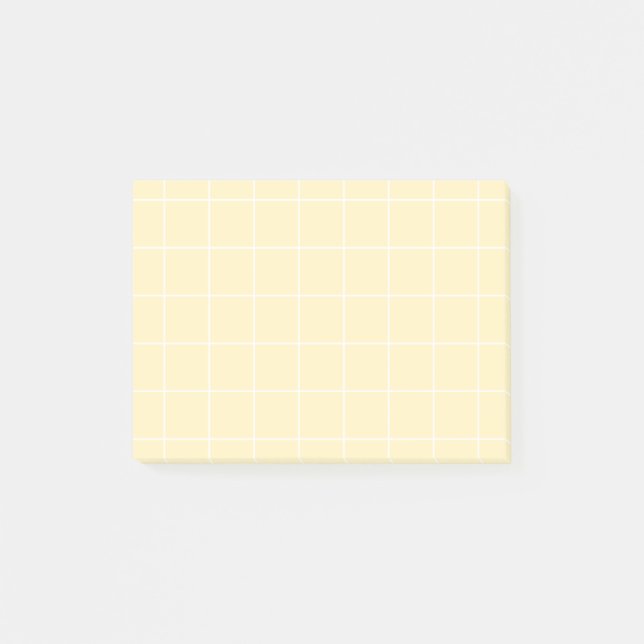 Notas Post-it® Grid paper: minimalist grid (lemon) (Devant)