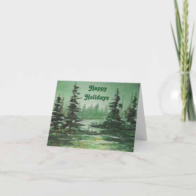 Note Carte Ann Hayes Peinture Green Forest (Devant)