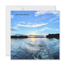 Note Carte Lac Oconee Sunset - Blue Velvet Night