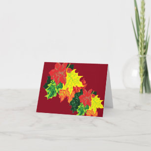 Note Carte vide à l'intérieur des feuilles d'autom