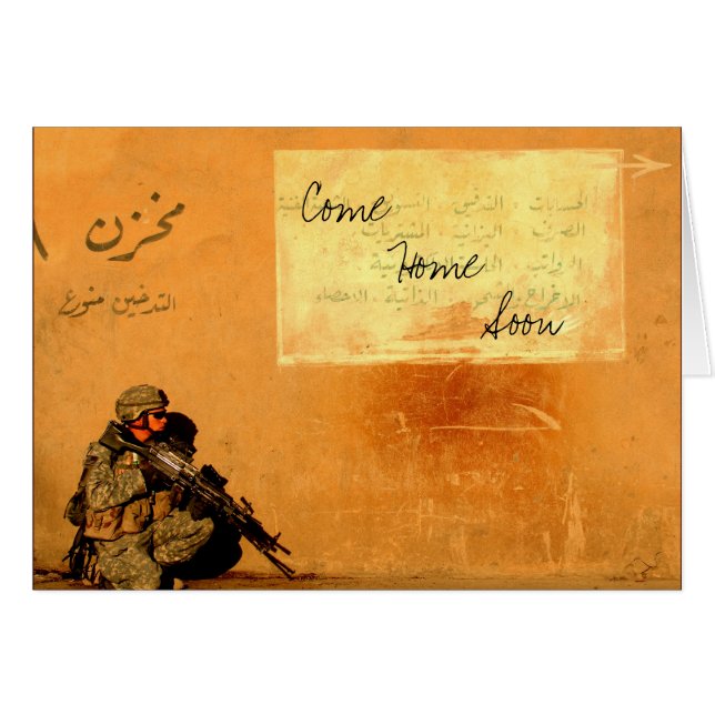 Note d'amour sur le soldat de militaires de mur (Devant horizontal)