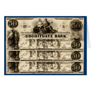 Note de 50 dollars Cochituate 1853