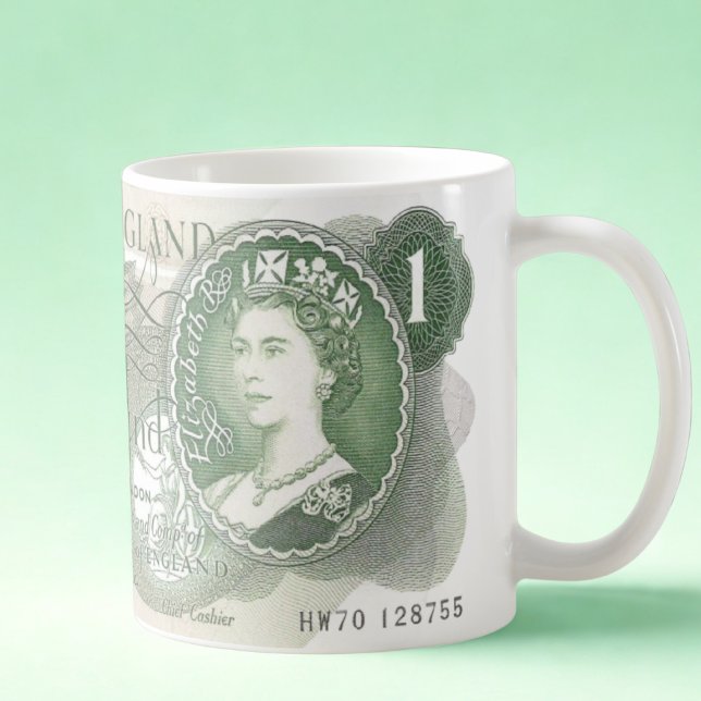 Note de la Banque britannique Mug - 1970 Un livre  (Créateur téléchargé)