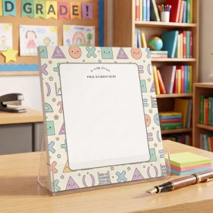 Note de l'enseignant Bloc-notes à motif pastel Mat